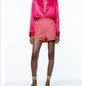 Zara Embroidered Shorts